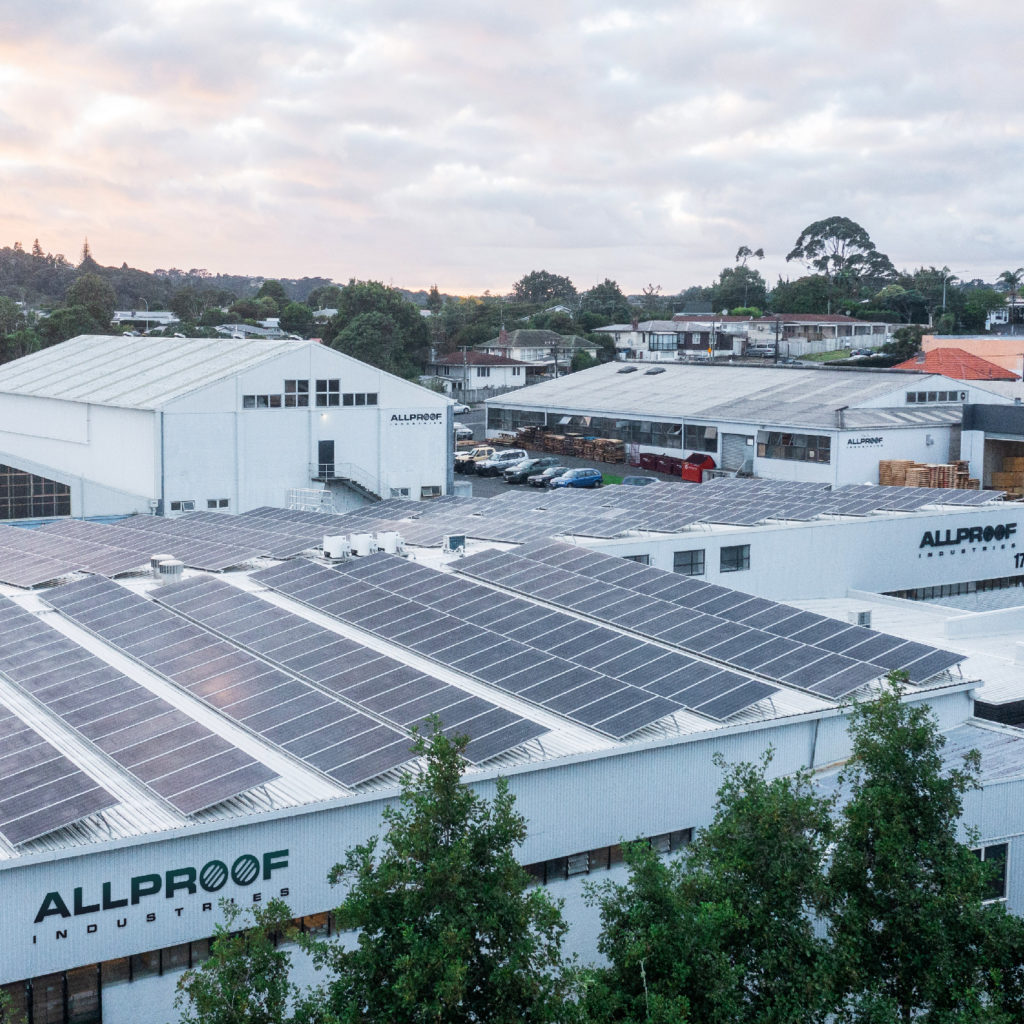 Allproof production facility solar panel install drainage manufacturer