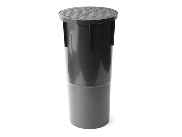 round plastic pit with heelproof cast iron grate