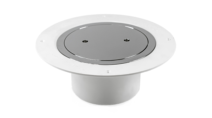 vinyl cleanout inspection point blank lid chrome plated