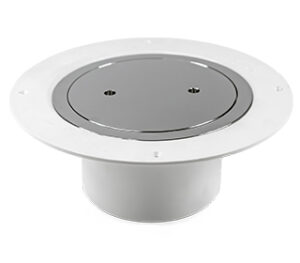 vinyl cleanout inspection point blank lid chrome plated