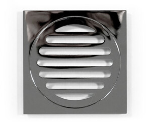 Square Chrome square point drain shower grate floor waste puddle flange