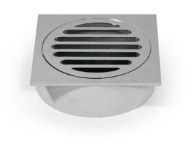 chrome on brass floor shower waste drain