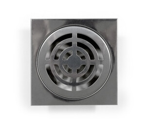 Pressed stainless plastic shower point drain grate square