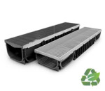 commercial channel drain strip linear slot trench cast iron recycled plastic stainless plastic grates