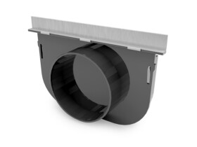 End Cap - 150mm Depth Commercial Channel end cap with outlet 150mm depth