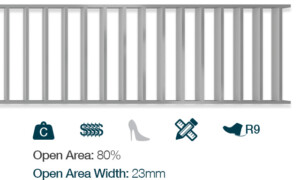 Ladder (LAD) commercial kitchen factory food butchers drain grate channel linear