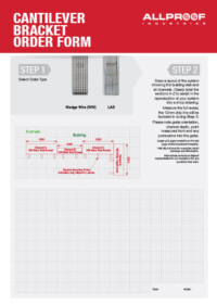 Cantilever Bracket Custom Order Form