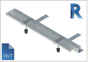 Revit family BIM model product level threshold drainage grate system channel