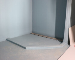 waterproofed shower tray cordis hotel before tiles