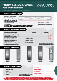 Vision Channel Custom Order Form - Single Outlet
