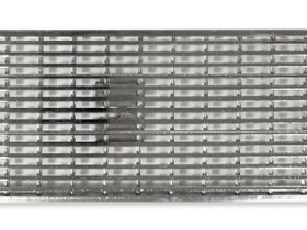 channel trench strip drain grate external surface water catchment commercial residential electroplated polished stainless finish