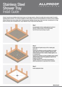 exposed stainless shower tray install guide nz made