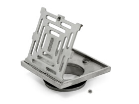 Hinged commercial stainless point drain street out door indoor grate base drainage surface Hinged