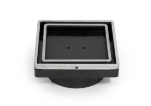 invisible drain tile insert hidden grate cover shower floor waste stainless 100mm