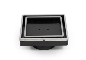 invisible drain tile insert hidden grate cover shower floor waste stainless 80mm