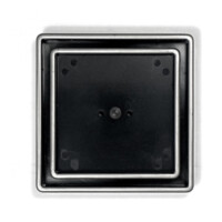 Tile insert point drain shower grate pressed stainless