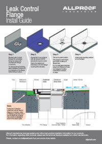 leak control flange install guide instructions step by step puddle flange drain install