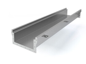 wide channel linear trench drain stainless
