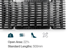 commercial channel strip trench slot drain grate heelproof cast iron