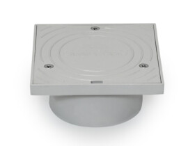 Square bolted trap cleanout pluming drain inspection point pvc pipe square