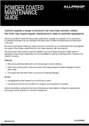 powder coated products Maintenance Guide
