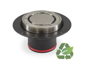 Recycled PP polypropylene base security drain stainless steel tile floor waste recycled plastic