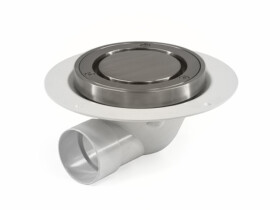 88° PVC 88° side outlet security drain stainless steel grate pvc vinyl floor waste