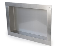 shower niche stainless steel shelf alcove recessed wall tile over bottle holder