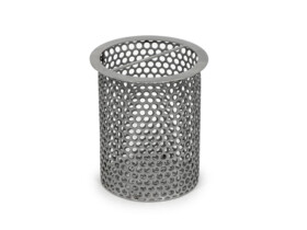 Strainer basket filter drain drainage commercial waste kitchen system collection solids catchment 100mm outlet