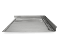 Stainless steel shower tray tile over base bathroom