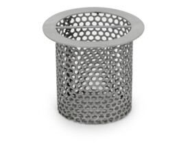 Strainer basket filter drain drainage commercial waste kitchen system collection solids catchment 150mm outlet
