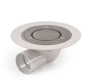 100mm PVC 88° vinyl security drain VR stainless steel tamperproof