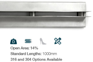 channel trench strip drain grate external surface water catchment commercial residential Stainless centre Slot