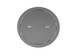 vinyl cleanout inspection point blank lid chrome plated