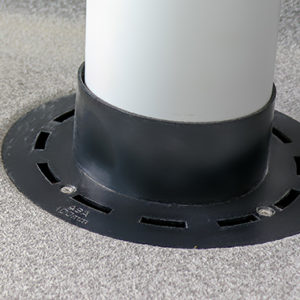 pvc allthrough open sleeve vinyl install roof drain