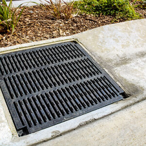 polymer concrete pc pit cast iron grate stormwater drainage large capacity