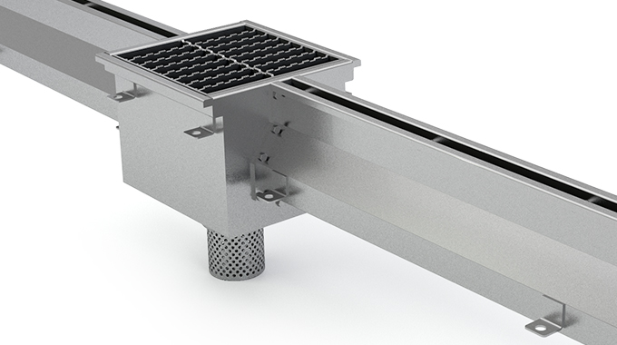 Commercial stainless steel drainage systems linear slot strip drain sump strainer basket