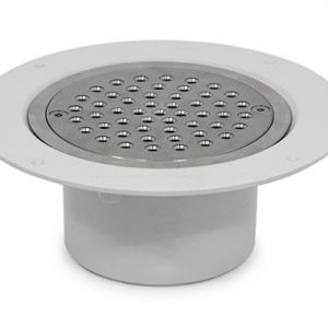 vinyl security drain plastic stainless steel lid small holes jail prison cell shower waste product image