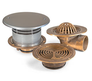 roof drainage large diameter stormwater drains commercial cast bronze base flange