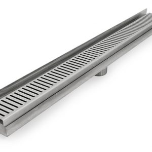 Stainless shower channel strip drain and linear grate modern bathroom shower waste drainage tile insert grate
