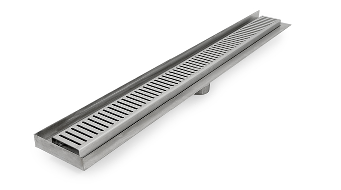 Stainless shower channel strip drain and linear grate modern bathroom shower waste drainage tile insert grate