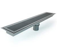vinyl clamping channel linear drain system stainless steel