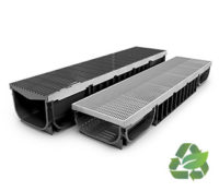 commercial channel plastic strip drain channel drainage linear trench drain grate stainless plastic cast iron stormwater channel sump