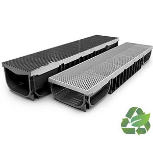 commercial channel plastic strip drain channel drainage linear trench drain grate stainless plastic cast iron stormwater channel sump