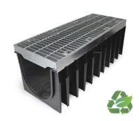 commercial plastic linear strip drain channel trench drainage large heavy duty trucks concrete surface drainage stormwater storm water