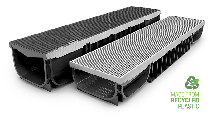 Commercial channel linear strip drain and grate trench thumbnail