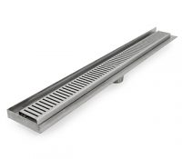 shower channel stainless strip drain with puddle flange and linear grate