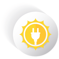 electric solar energy icon