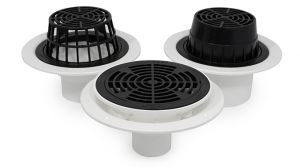 Sureflow-double-puddle-flange-roof-drains-internal-gutter-drianage-dome-grate-overflow