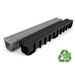 domestic driveway drain channel trench slot strip linear plastic recycled grate drainage